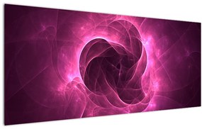 Modern rózsaszín absztrakció képe (120x50 cm)