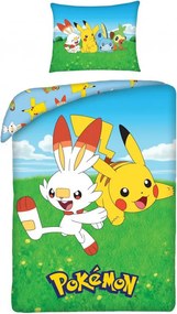 Pokémon Field ágyneműhuzat 140×200cm, 70×90 cm