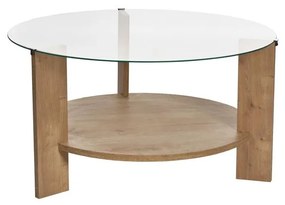 Dohányzóasztal Clara - Sapphire Oak, Transparent
