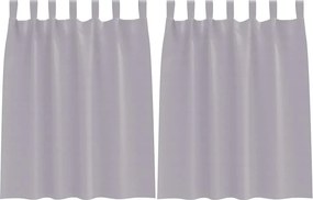 vidaXL Fekete Függöny Gyűrűkkel 2 pcs Fém Szürke 140 x 140 cm