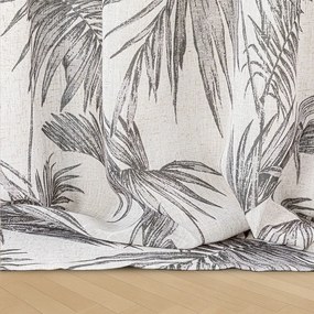 Szürke-krémszínű függöny 135x250 cm Palmera – Restilo