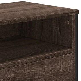 barna tölgy színű szerelt fa TV-szekrény 122 x 34 x 41 cm