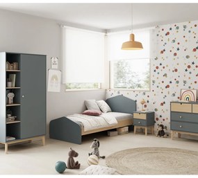 Szürkészöld gyerek éjjeliszekrény Estefania – Marckeric