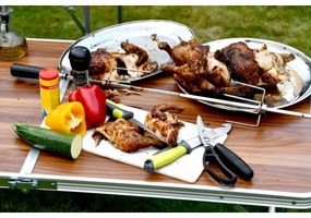 Grillező eszközök rozsdamentes acélból, tokkal 6 db