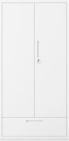 Moduláris többfunkciós fém szekrény fiókkal fehér MEGAN 1850 x 900 x 400 mm