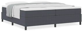 Boxspring ágy matraccal Sötétszürke 200x200 cm Kordbársony anyag
