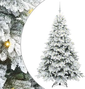 vidaXL Mű karácsonyfa 300 LED-del állvánnyal Fehér 180 cm PE és PVC
