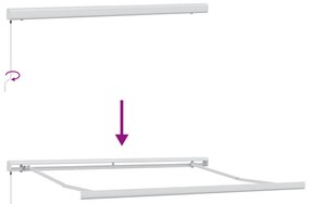 Kézi Behúzható Napellenző Sárga és Fehér 300x250 cm