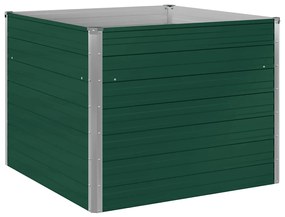 vidaXL zöld horganyzott acél kerti magaságyás 100 x 100 x 77 cm