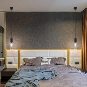 Globo 21000HB - Csillár zsinóron ANNIKA 1xE27/25W/230V átm. 10,5 cm fekete