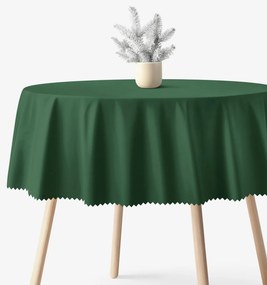 Goldea kör alakú viaszosvászon terítő - sötétzöld Ø 110 cm