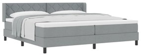 Boxspring Ágy Matrac Kíséretében, Világosszürke, 200x200 cm, Szövet