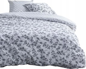 Pamut Ágyneműhuzat Fehér-kék 2 Személyes, Gombos 220 X 240 CM