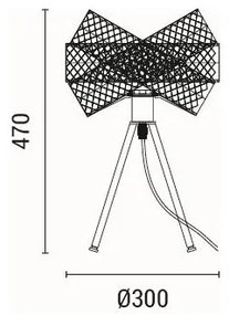 Asztali lámpa 1xE27/40W/230V fekete