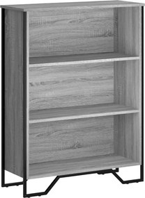 vidaXL szürke sonoma színű szerelt fa könyvespolc 80 x 31 x 106 cm