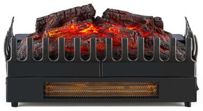 Kamini FX, elektromos kandalló, kandallóbetét, 1000/2000 W, 2 W LED, fekete