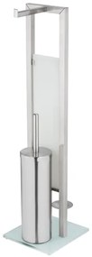 WENKO 25399100 - WC-kefe RIVALTA 18x70 cm ezüst/fehér/fekete
