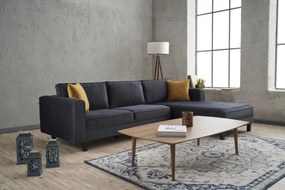 Sarokkanapé Kale Velvet Jobbos - Antracit