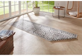 Jardin szürke-krémszínű kültéri szőnyeg, 80 x 350 cm - NORTHRUGS