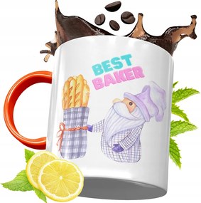 Narancssárga Bögre Péknek Ajándék fényképes nyomtatással