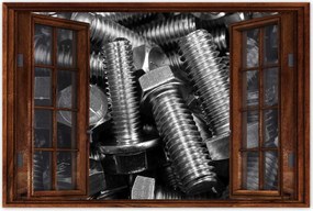 Poszterek 90x60 Csavarok Fém