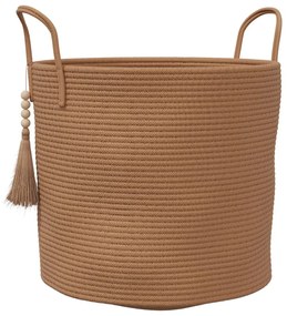 barna pamut tárolókosár Ø40 x 35 cm