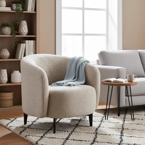 Fotel, bézs/fekete, PRESO