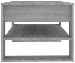 Szürke sonoma színű szerelt fa dohányzóasztal 102 x 55 x 45 cm