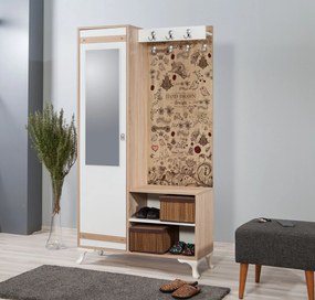 Előszoba fal Iris 731 (szonoma tölgy) (tükörrel). Akció -22%. 1088629