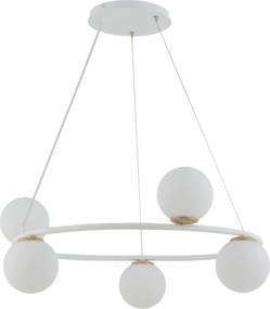SIGMA LIGHTING 33385 GAMA Többágú Függesztett Lámpa Fehér, Arany G9 IP20
