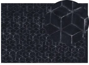 Fekete műnyúlszőrme szőnyeg 160 x 230 cm THATTA Beliani