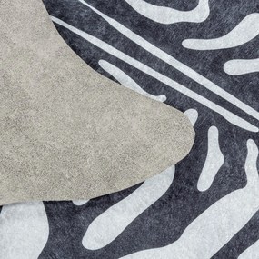 Fekete-fehér szintetikus bőr 100x135 cm Etosha – Ayyildiz Carpets