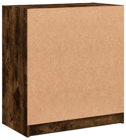 füstös tölgy színű kisszekrény üvegajtókkal 68 x 37 x 75,5 cm