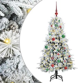 vidaXL Műanyag Hajtogatós Karácsonyfa Fehér 150 cm PE és PVC
