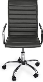 Sötétszürke bőrutánzat irodai szék Perth – Yes Everyday