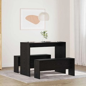 Étkezőgarnitúra 2 pcs Musta tammi 97 x 47 x 75 cm Faanyag