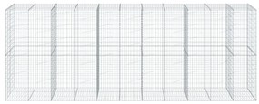 horganyzott vas gabion kosár fedéllel 550 x 100 x 200 cm