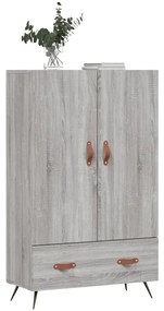 szürke sonoma szerelt fa magasszekrény 69,5 x 31 x 115 cm
