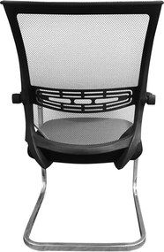 Tárgyalószék, fekete/szürke, FAJE