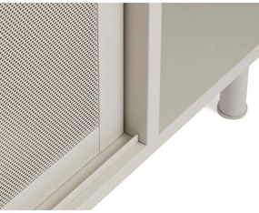 Szürke fém komód tolóajtóval 160x75x47 cm Veep – Unique Furniture