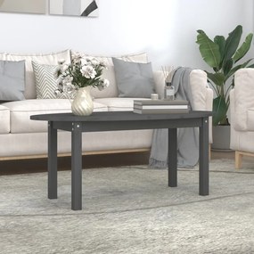 Szürke tömör fenyőfa dohányzóasztal 110 x 55 x 45 cm