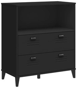 VIKEN fekete szerelt fa könyvszekrény 80 x 40 x 90 cm