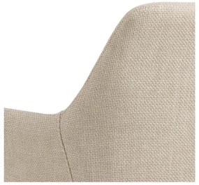 Bézs kárpitozott karfás étkezőfotel szett 2 db-os Lizzy – Actona