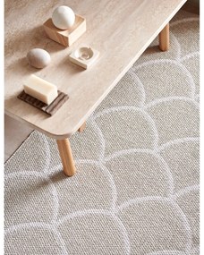 Krémszínű kültéri-beltéri futószőnyeg 70x150 cm Kotte Linen – Pappelina