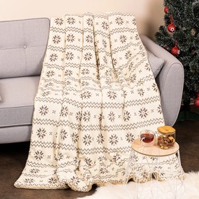 4Home Nordic gyapjú hatású pléd bézs, 150 x 200 cm