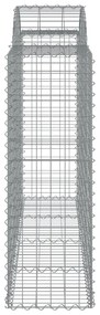 12 db íves horganyzott vas gabion kosár 200x50x120/140 cm