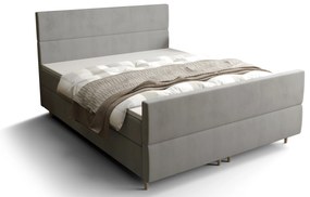 Franciaágy  Boxspring 140 cm Flu plus (szürke) (matraccal és tárolóhellyel). 1046574