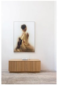 Natúr színű tölgyfa TV-állvány 133x52x45 cm Zuma – WOOOD