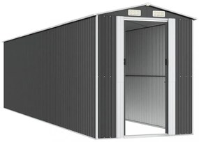 antracitszürke horganyzott acél kerti fészer 192 x 772 x 223 cm