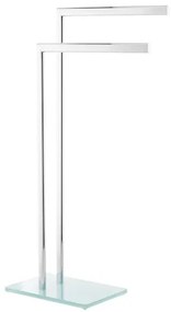 Törülközőtartó Optima Glass króm / fehér GLASDRZRUCB